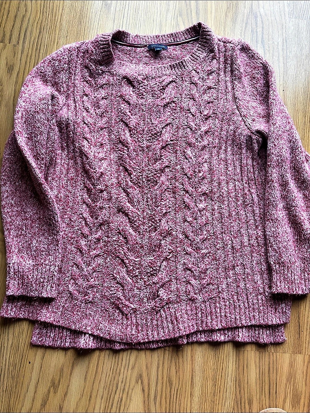Tommy Hilfiger Cable Knit Sweater in Pink Size XL